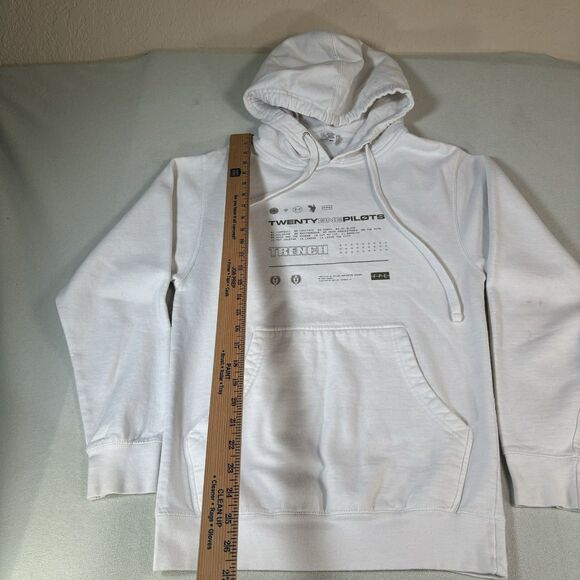 Twenty One Pilots Trench Hoodie Sweatshirt Adult XS White Long Sleeve Pullover - Picture 8 of 8
